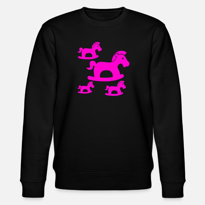 horses - Stanley/Stella CHANGER Unisex Organic Sweatshirt - black