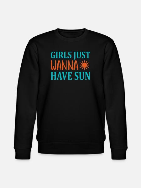 Girls wanna have sun - Stanley/Stella Unisex Bio-Sweatshirt CHANGER  - Schwarz