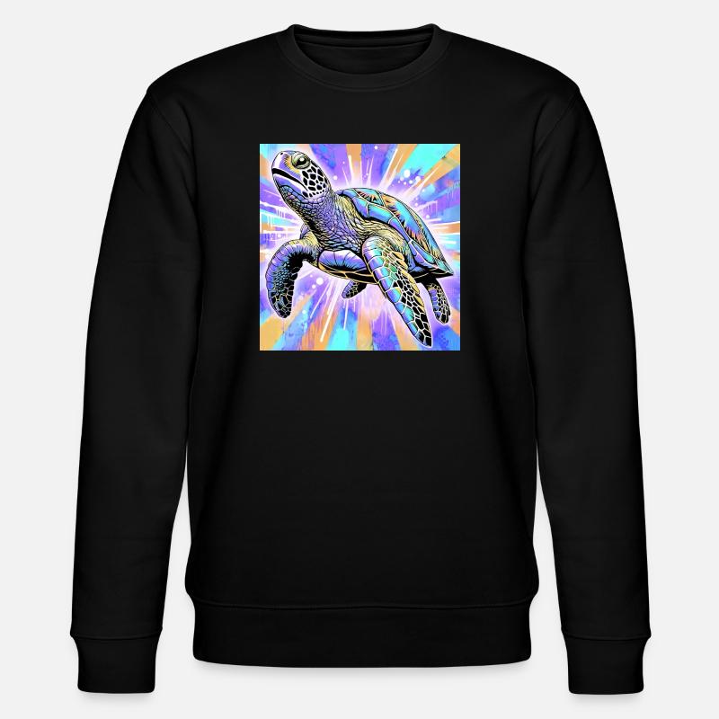 Schildkröte - Stanley/Stella Unisex Bio-Sweatshirt CHANGER - Schwarz