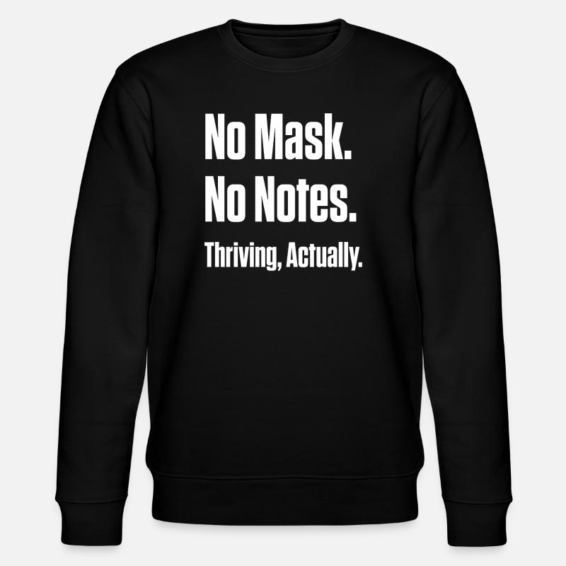 Unmaskierte Null Reue – Späte Diagnose ND - Stanley/Stella Unisex Bio-Sweatshirt CHANGER  - Schwarz