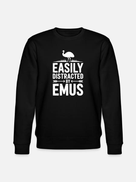 Emu Sayings Emu Funny Emu Gift - Stanley/Stella CHANGER Unisex Organic Sweatshirt - black