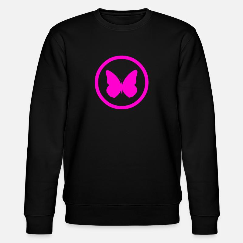 Schmetterling - Stanley/Stella Unisex Bio-Sweatshirt CHANGER - Schwarz