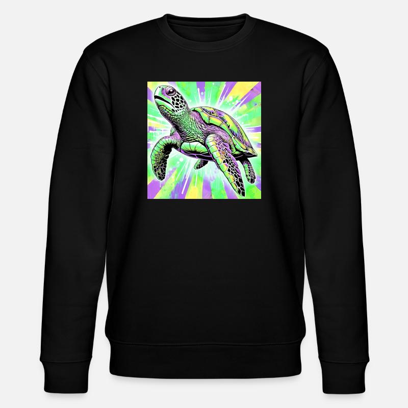 Schildkröte - Stanley/Stella Unisex Bio-Sweatshirt CHANGER  - Schwarz
