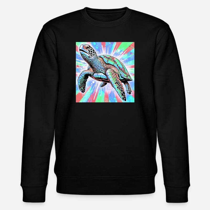 Schildkröte - Stanley/Stella Unisex Bio-Sweatshirt CHANGER  - Schwarz