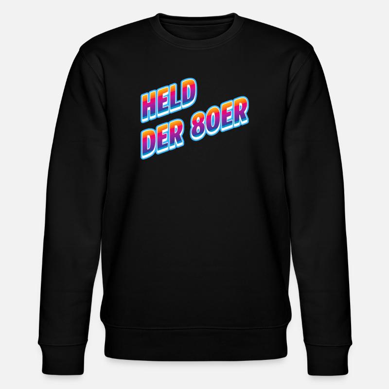 Held der 80er Neon-Retro - Stanley/Stella Unisex Bio-Sweatshirt CHANGER - Schwarz