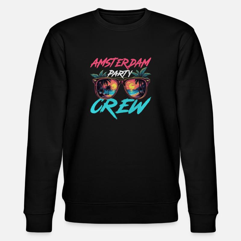 Amsterdam Party Crew - Stanley/Stella CHANGER Unisex Organic Sweatshirt - black