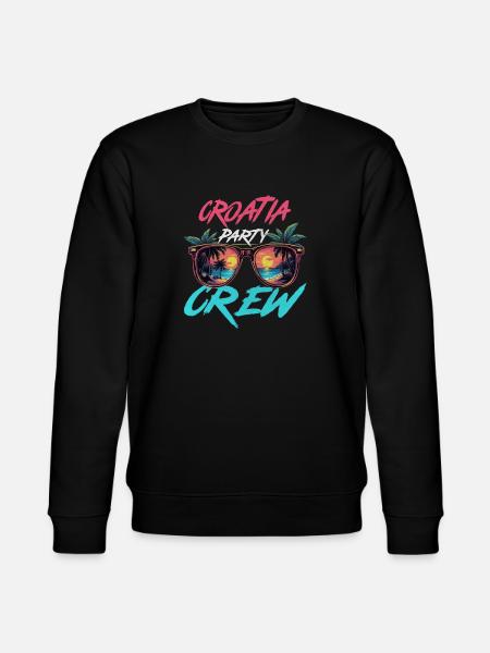 Croatia Party Crew - Stanley/Stella CHANGER Unisex Organic Sweatshirt - black
