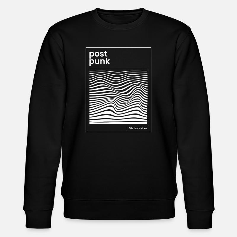 Post-Punk-Wave-Muster-Poster - Stanley/Stella Unisex Bio-Sweatshirt CHANGER  - Schwarz