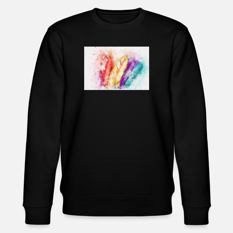 Bunte Federenkunst - Stanley/Stella Unisex Bio-Sweatshirt CHANGER  - Schwarz