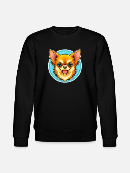 Chihuahua (portrait comic) - Stanley/Stella CHANGER Unisex Organic Sweatshirt - black