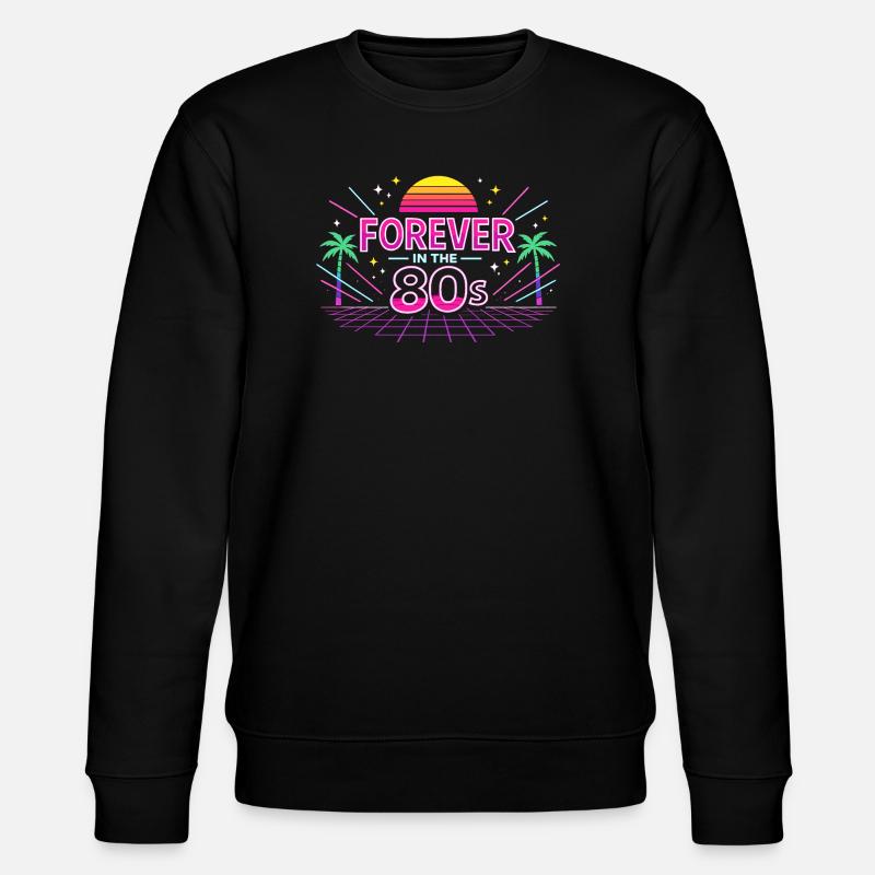 Forever 80s Neon Retro - Stanley/Stella Unisex Bio-Sweatshirt CHANGER  - Schwarz