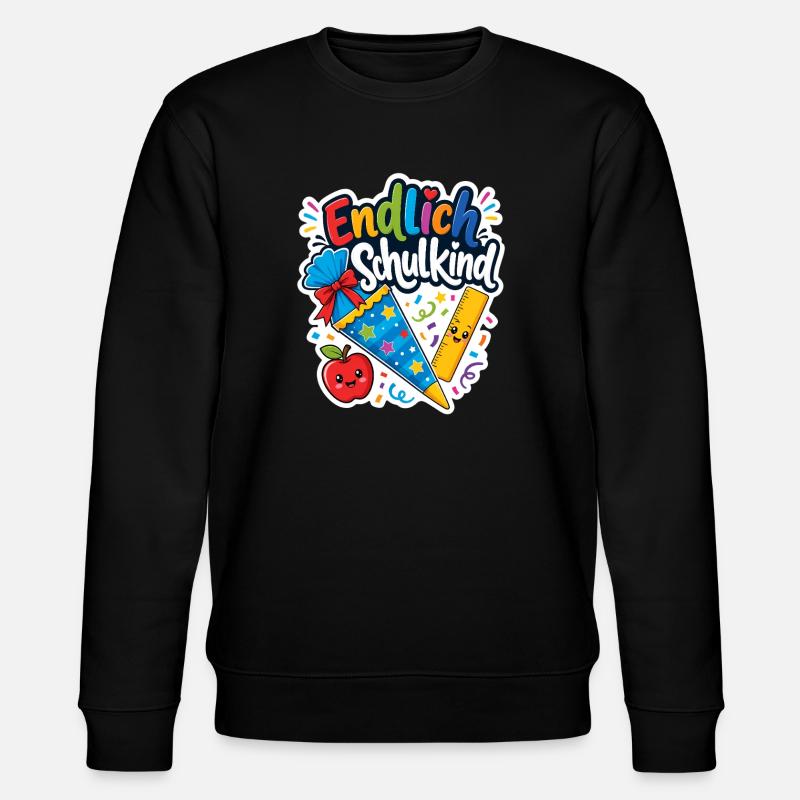 Schulkind 2026 Einschulung 2026 Schulanfang - Stanley/Stella Unisex Bio-Sweatshirt CHANGER  - Schwarz