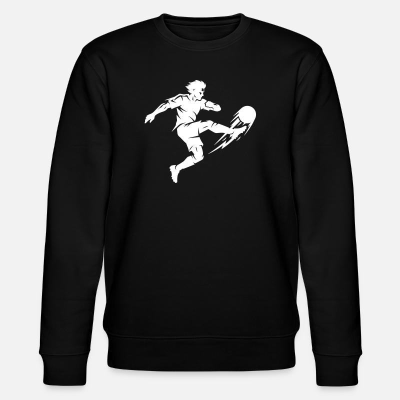 Fussballer Silhouette - Stanley/Stella Unisex Bio-Sweatshirt CHANGER  - Schwarz
