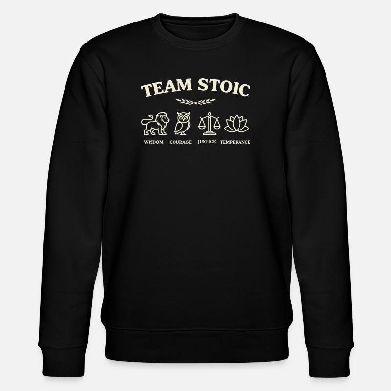 Team Stoic Virtues - Stanley/Stella CHANGER Unisex Organic Sweatshirt - black