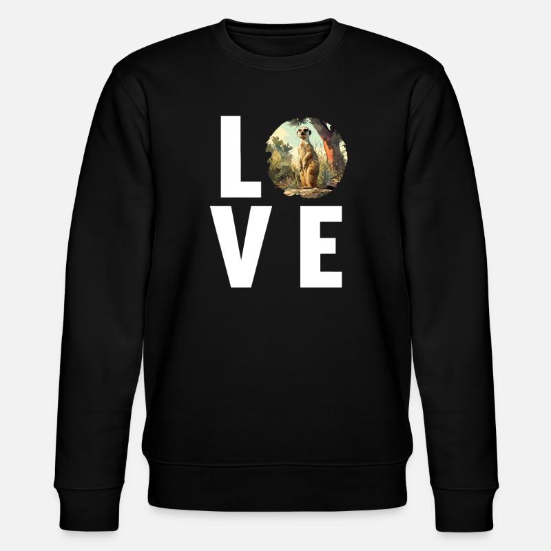 Meerkat Erdmännchen - Stanley/Stella Unisex Bio-Sweatshirt CHANGER  - Schwarz