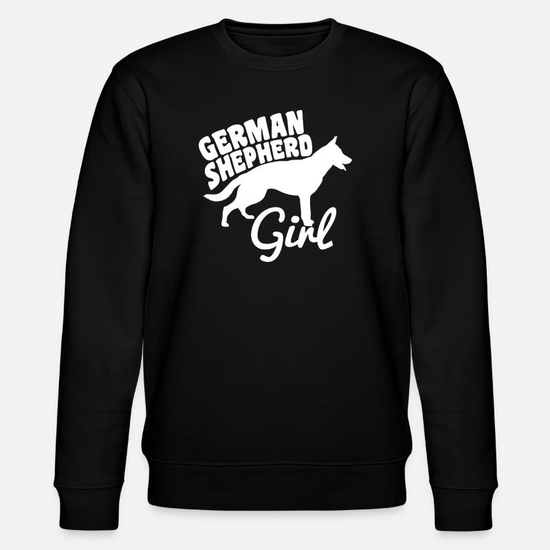 German Shepherd Girl - Stanley/Stella Unisex Bio-Sweatshirt CHANGER - Schwarz