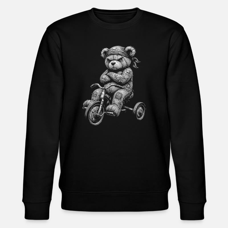 Teddy bear - Stanley/Stella CHANGER Unisex Organic Sweatshirt - black