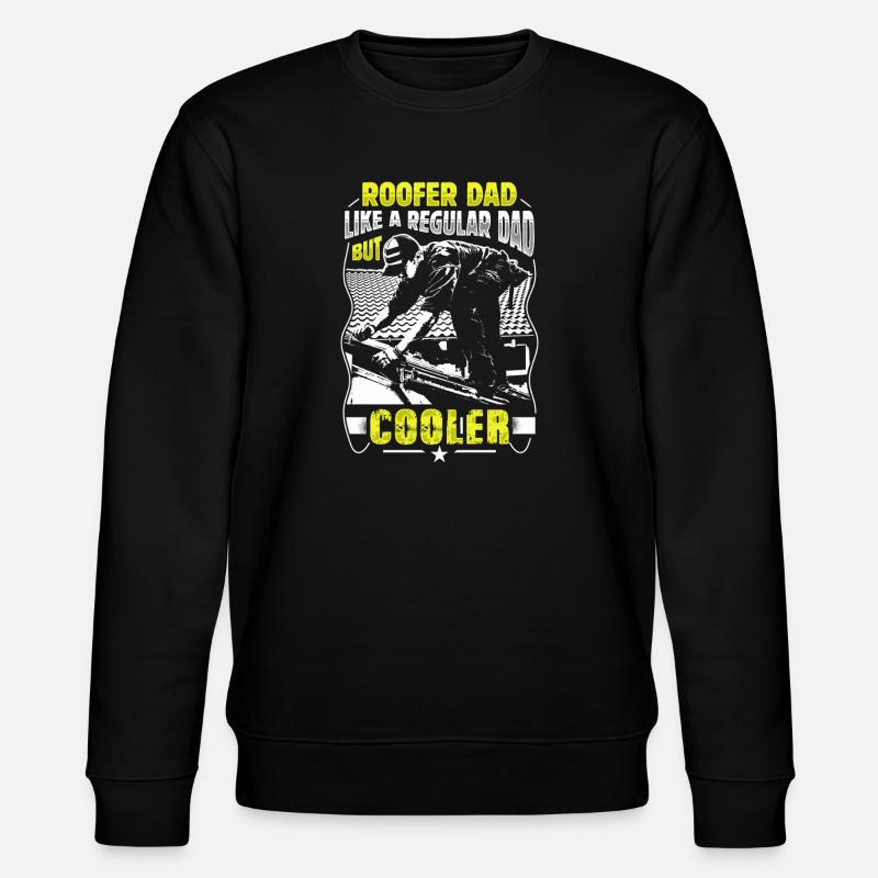 Dachdecker Papa Cooler Handwerker Geschenk - Stanley/Stella Unisex Bio-Sweatshirt CHANGER  - Schwarz