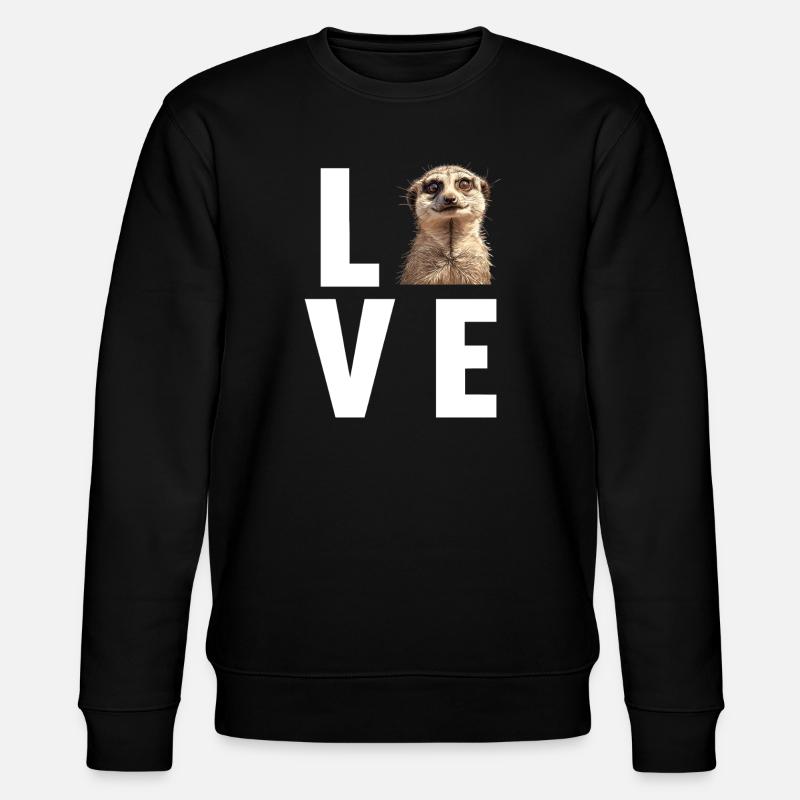 Meerkat Erdmännchen - Stanley/Stella Unisex Bio-Sweatshirt CHANGER  - Schwarz