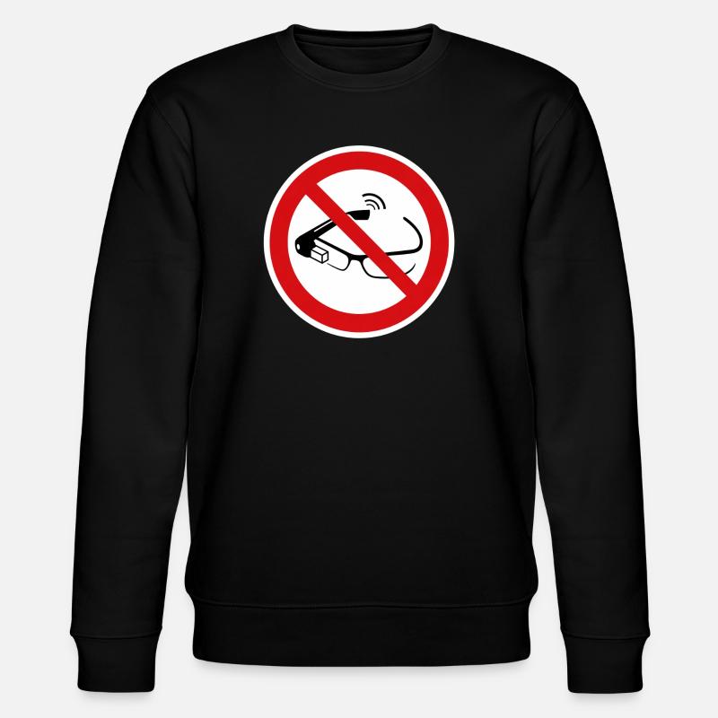 Smart glasses prohibited - Stanley/Stella CHANGER Unisex Organic Sweatshirt - black