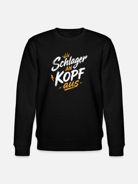 Schlager an Kopf aus Brushed - Stanley/Stella Unisex Bio-Sweatshirt CHANGER  - Schwarz