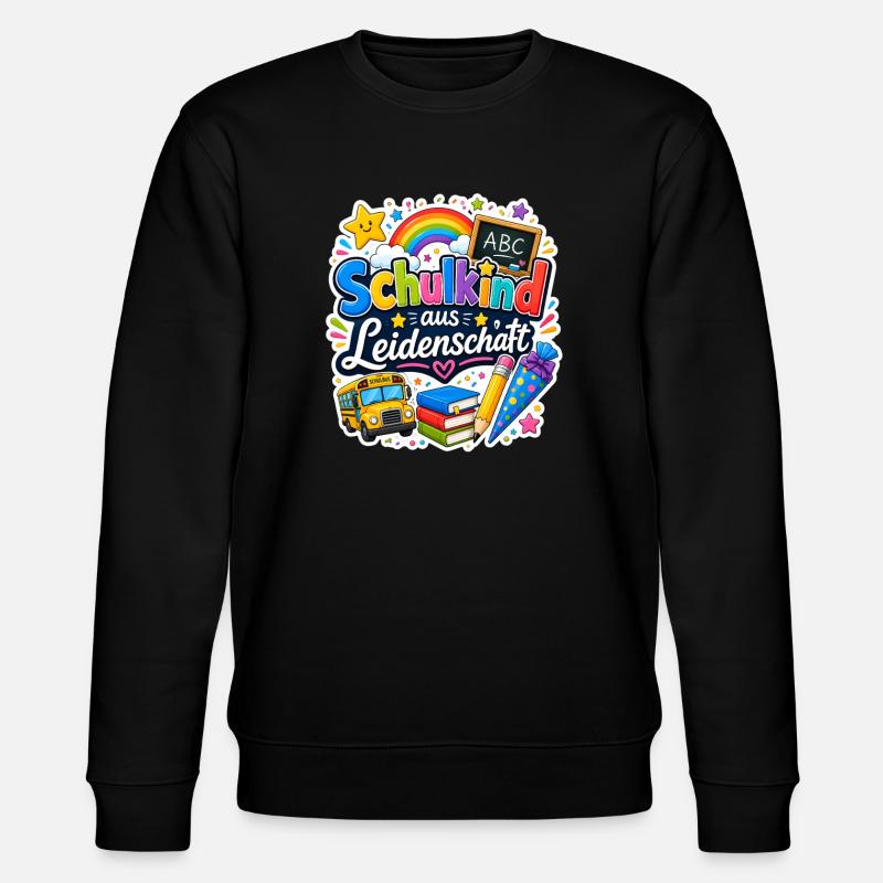 Schulkind 2026 Einschulung 2026 Schulanfang - Stanley/Stella Unisex Bio-Sweatshirt CHANGER  - Schwarz