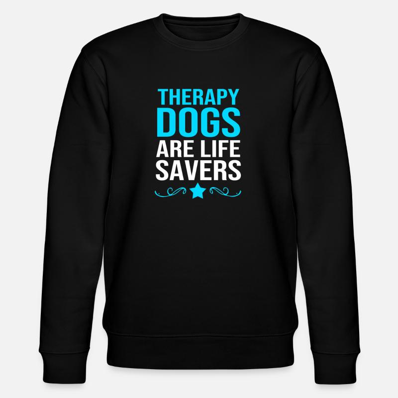 Therapy dog - Stanley/Stella CHANGER Unisex Organic Sweatshirt - black