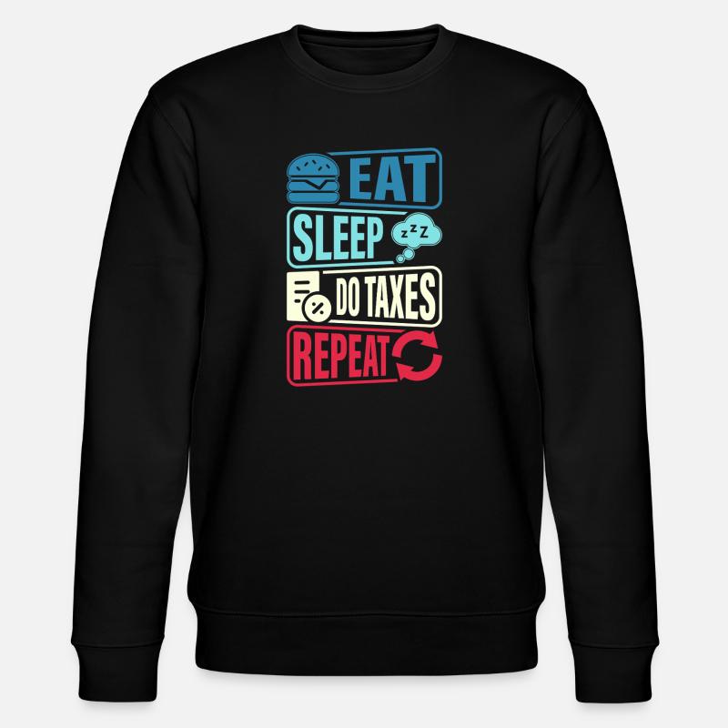 Eat, sleep, control, repeat - Stanley/Stella CHANGER Unisex Organic Sweatshirt - black