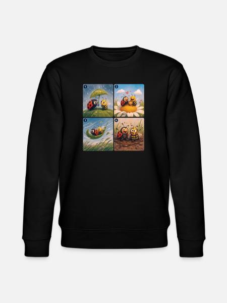 Ladybug and Bee: A Beautiful Friendship - Stanley/Stella CHANGER Unisex Organic Sweatshirt - black