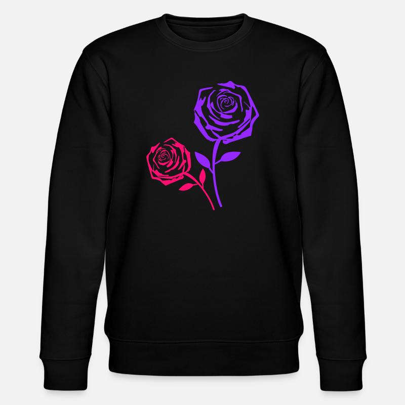 Rose Duo Rose Néon Violet - Sweat bio CHANGER Stanley/Stella Unisexe - noir
