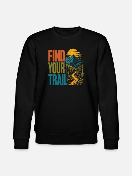 Mountains - Find Your Trail - Stanley/Stella CHANGER Unisex Organic Sweatshirt - black
