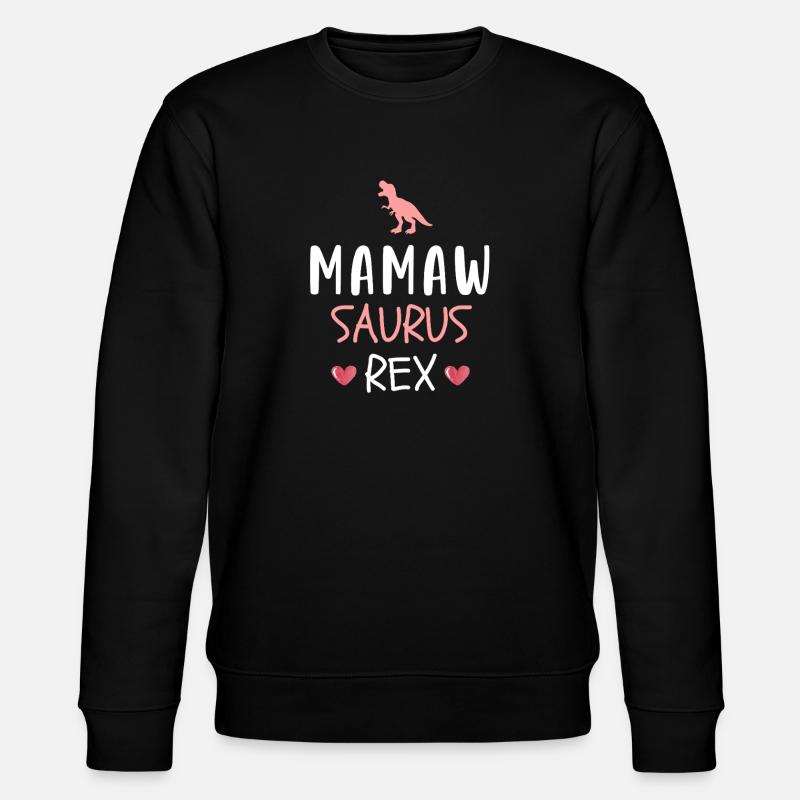 Mamawsaurus Rex Niedliche Mamaw Dinosaurier-Oma Mutter - Stanley/Stella Unisex Bio-Sweatshirt CHANGER  - Schwarz