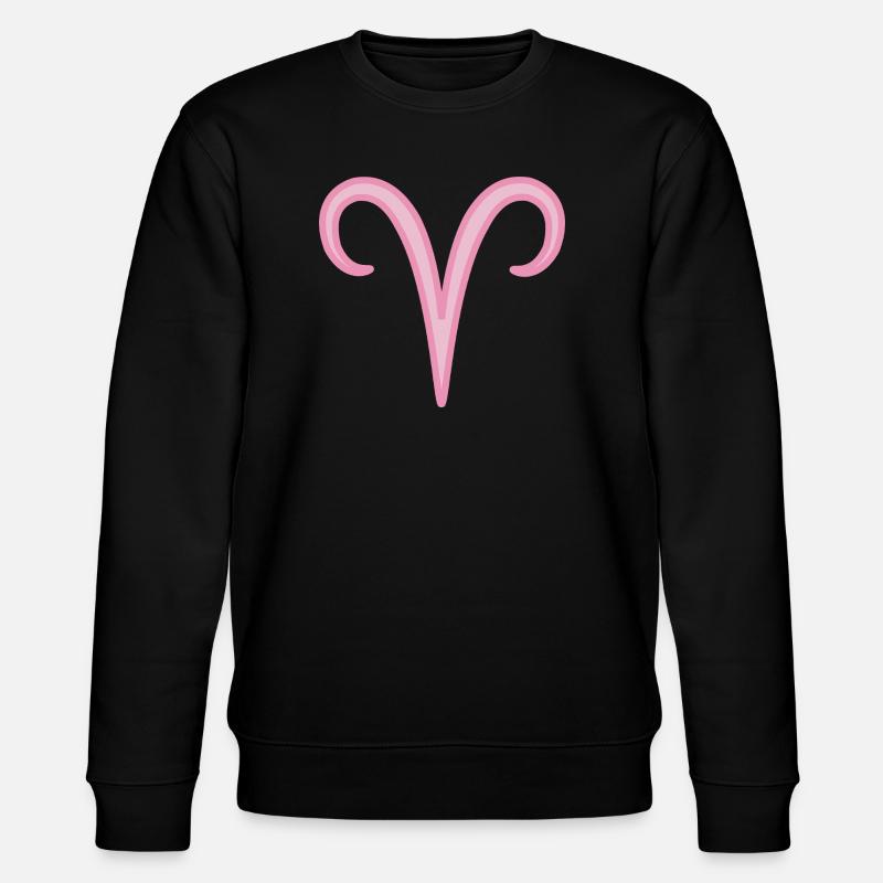 Widder-Sternzeichen Pastellrosa - Stanley/Stella Unisex Bio-Sweatshirt CHANGER  - Schwarz