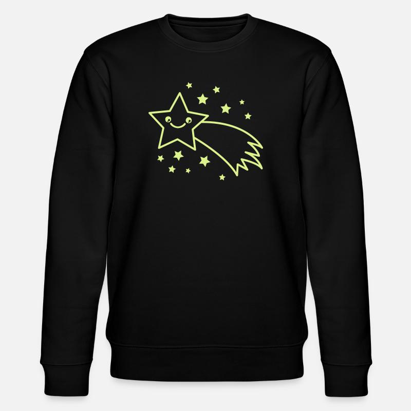 Sternschnuppe Sternenflug - Stanley/Stella Unisex Bio-Sweatshirt CHANGER  - Schwarz