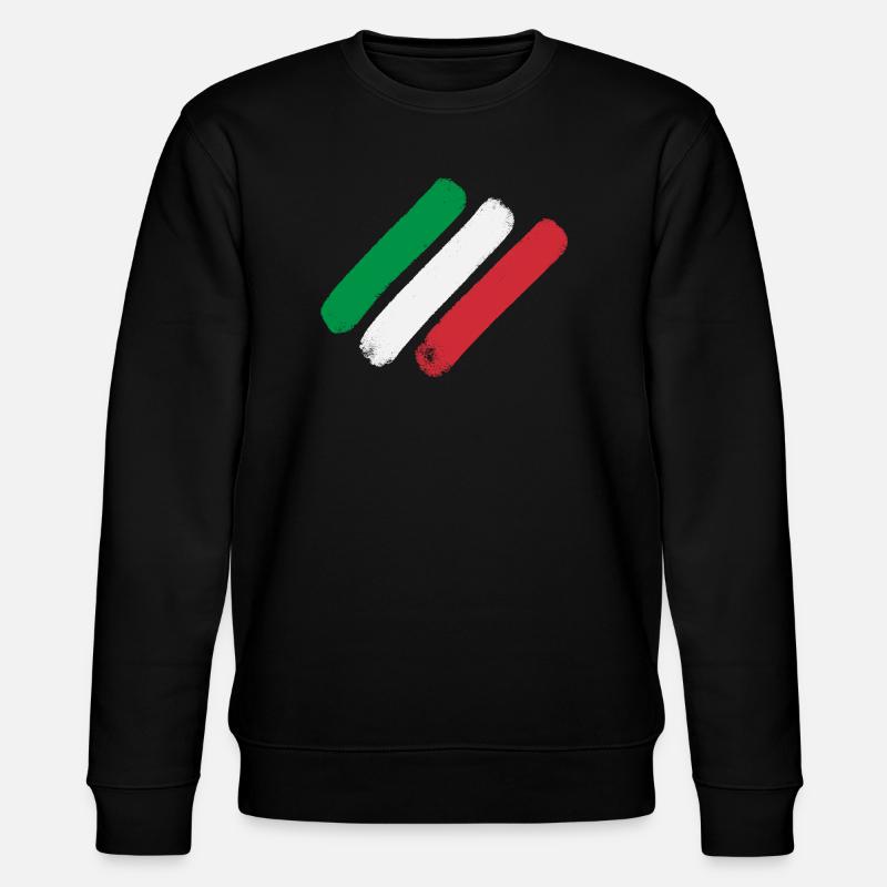 Drapeau italien - Bandes - Sweat bio CHANGER Stanley/Stella Unisexe - noir