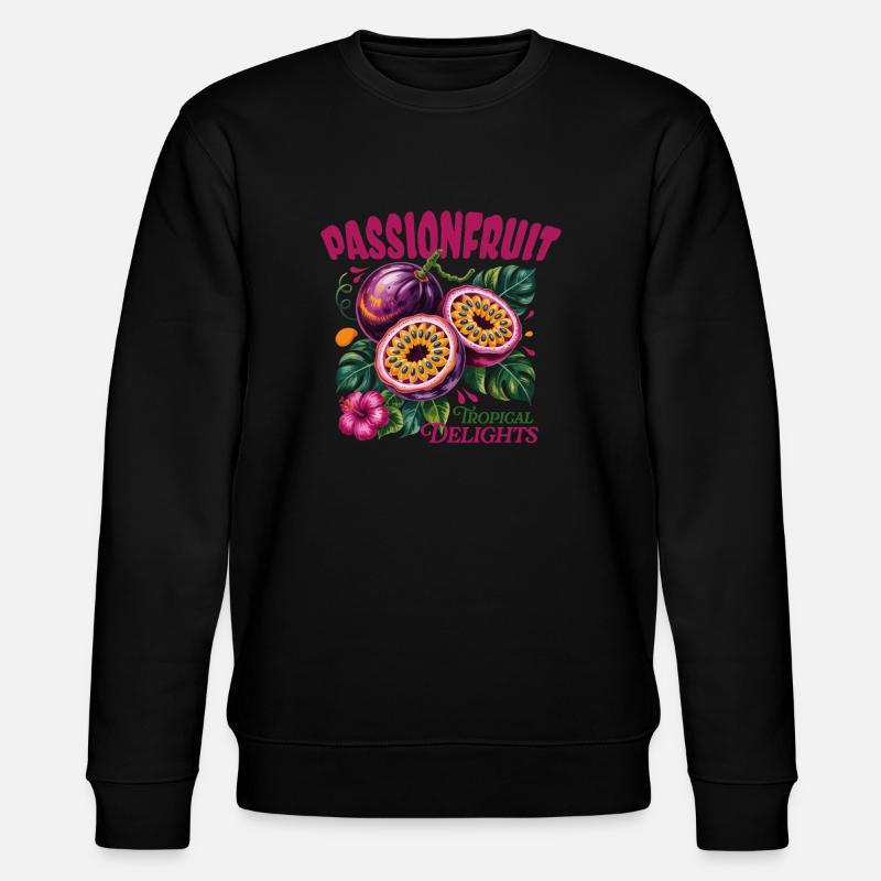Passionsfrucht-Tropen - Stanley/Stella Unisex Bio-Sweatshirt CHANGER - Schwarz