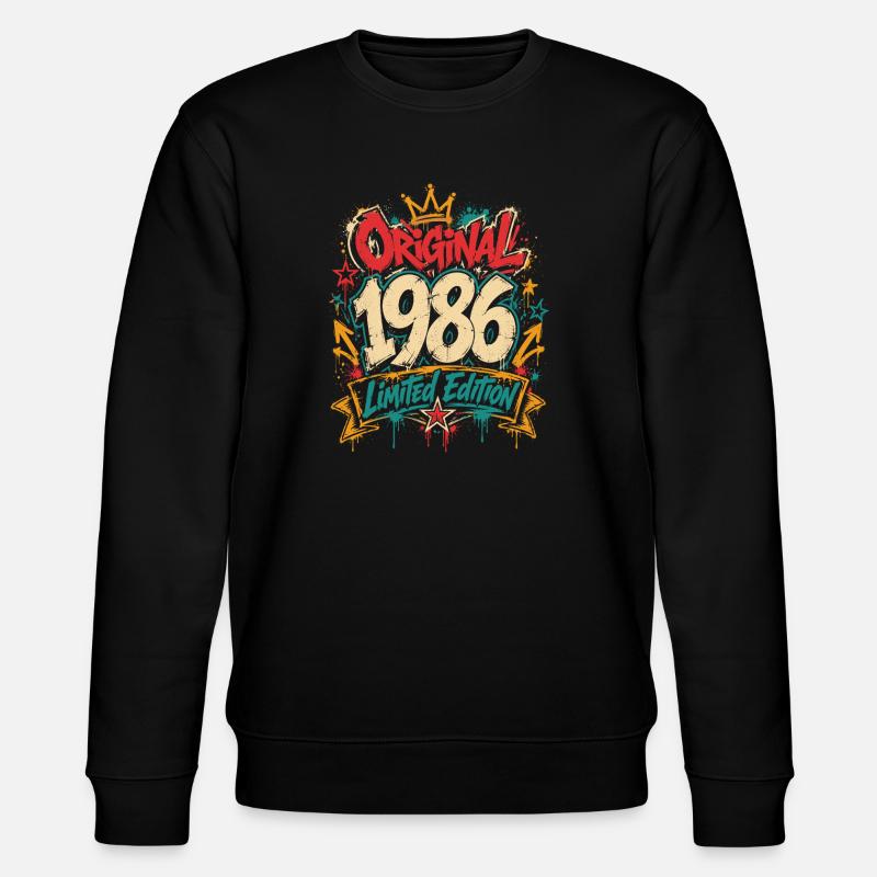 Original 1986 Limitierte Edition - Stanley/Stella Unisex Bio-Sweatshirt CHANGER  - Schwarz