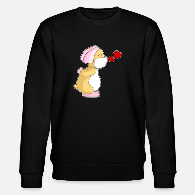 Hamster Braut Schleier Hochzeit - Stanley/Stella Unisex Bio-Sweatshirt CHANGER - Schwarz