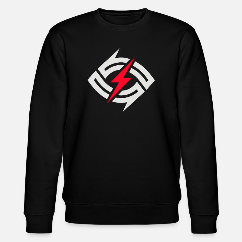 Circular Flash Contrast - Stanley/Stella CHANGER Unisex Organic Sweatshirt - black