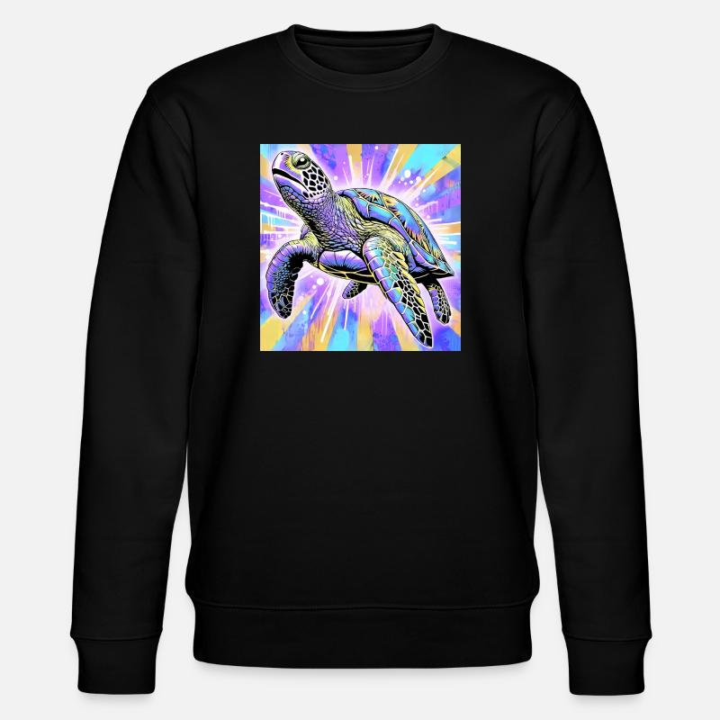 Schildkröte - Stanley/Stella Unisex Bio-Sweatshirt CHANGER - Schwarz