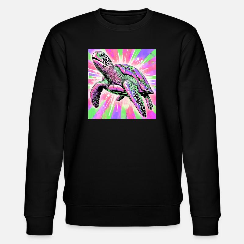 Schildkröte - Stanley/Stella Unisex Bio-Sweatshirt CHANGER - Schwarz