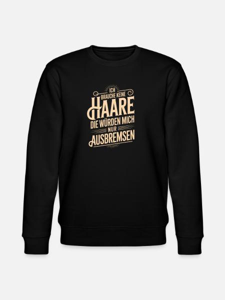Glatze Glatzkopf Glatzenträger Geschenk - Stanley/Stella Unisex Bio-Sweatshirt CHANGER - Schwarz