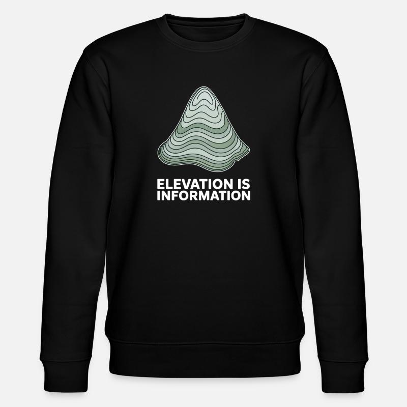 Elevation Is Information Topographic - Stanley/Stella CHANGER Unisex Organic Sweatshirt - black