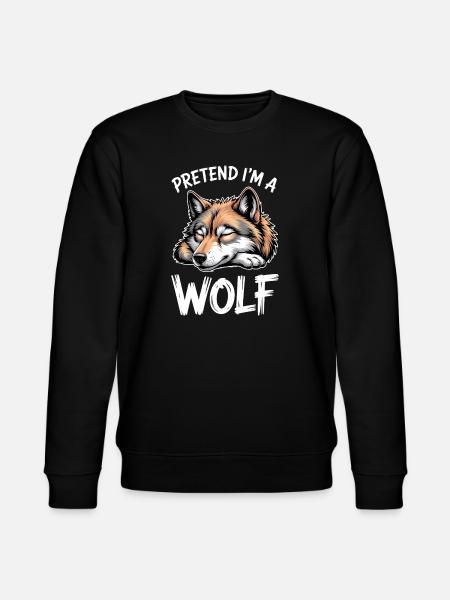 Wolf Sprüche Wölfe Lustiges Wolf Geschenk - Stanley/Stella Unisex Bio-Sweatshirt CHANGER - Schwarz