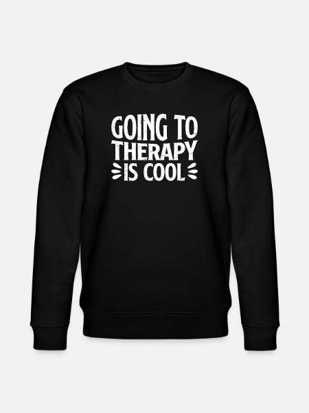 going to therapy is cool - Stanley/Stella CHANGER Unisex Organic Sweatshirt - black