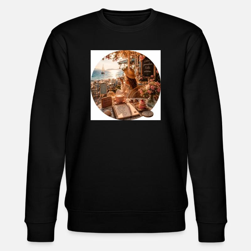 Summer Magic Beach Cafe - Stanley/Stella CHANGER Unisex Organic Sweatshirt - black