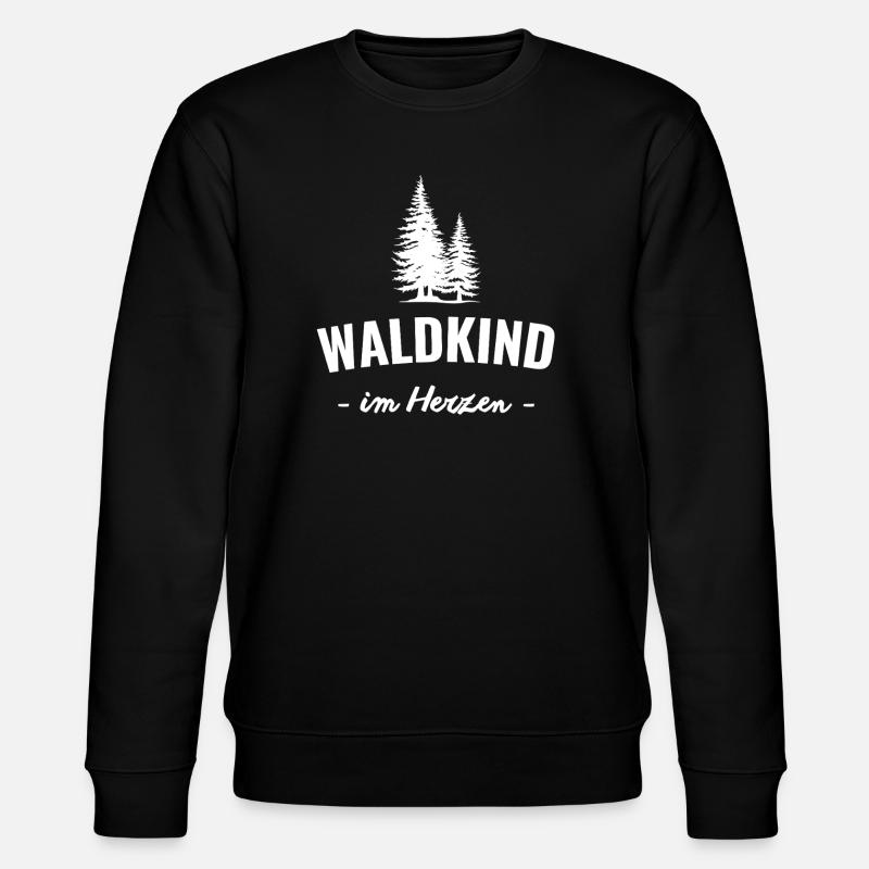 Waldkind im Herzen - Stanley/Stella Unisex Bio-Sweatshirt CHANGER - Schwarz