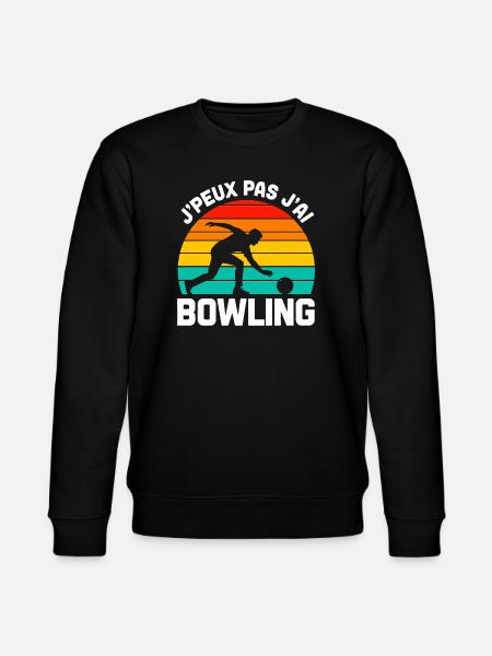 Je Ne Peux Pas J'ai Bowling - Stanley/Stella CHANGER Unisex Organic Sweatshirt - black