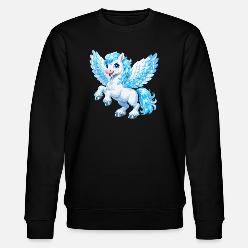 Fliegendes Pegasus-Pferd - Stanley/Stella Unisex Bio-Sweatshirt CHANGER - Schwarz