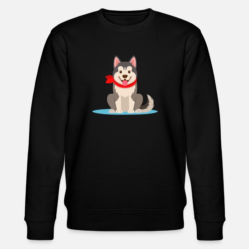 Alaskan-Malamute (Comic) - Stanley/Stella Unisex Bio-Sweatshirt CHANGER  - Schwarz